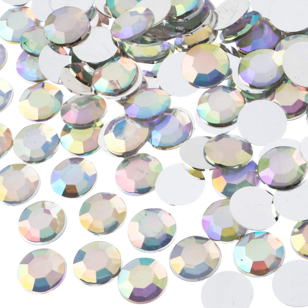 John Bead 12mm Acrylic Round Flat Back Rhinestones, 400ct.